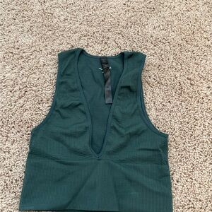 Deep Green Sleeveless Women's Top